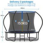 10ft trampoline with safety net