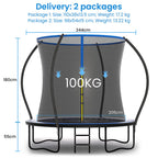 8ft trampoline with safety net